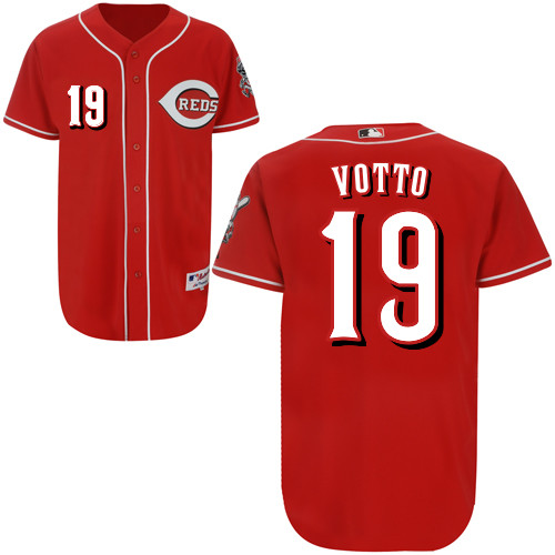 Joey Votto #19 mlb Jersey-Cincinnati Reds Women's Authentic Red Baseball Jersey